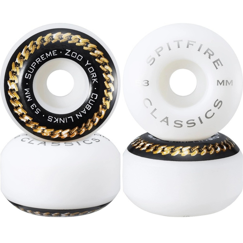 Supreme x Zoo York x Spitfire Cuban Links Classic Skateboard Wheels Set SS25